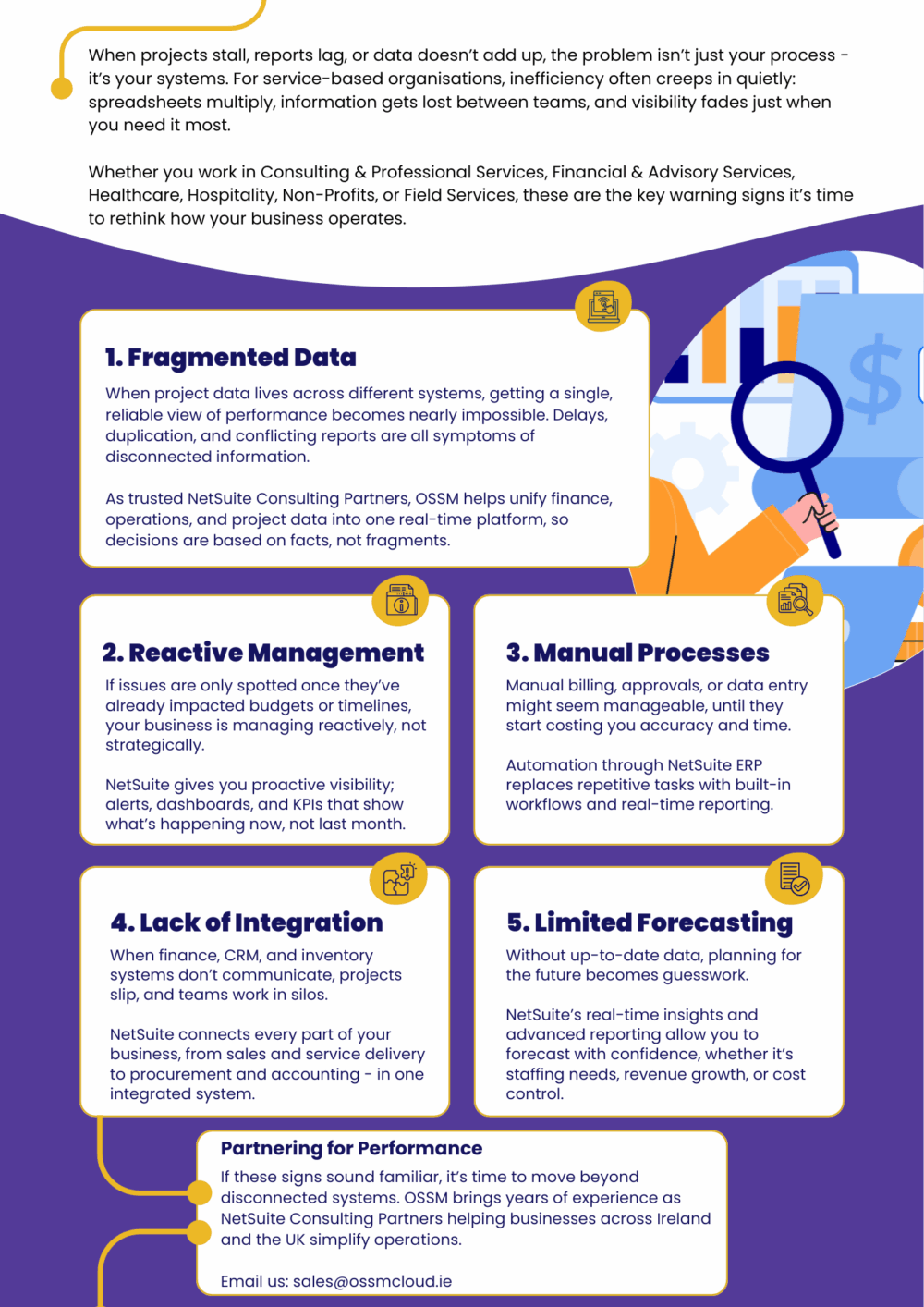 OSSM, leading NetSuite Consulting Partners in Ireland, reveal 5 signs it’s time to upgrade your systems
