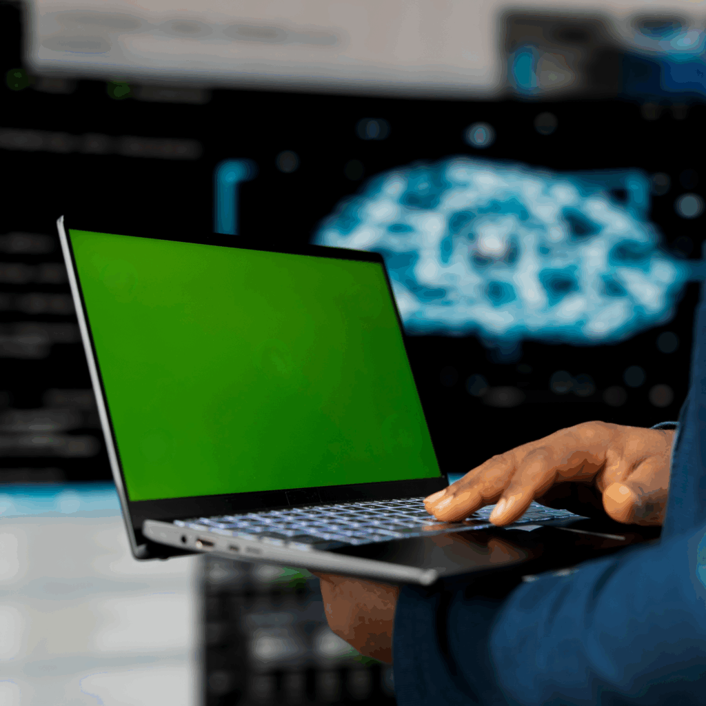 Young engineer using software tools while managing a cloud ERP upgrade